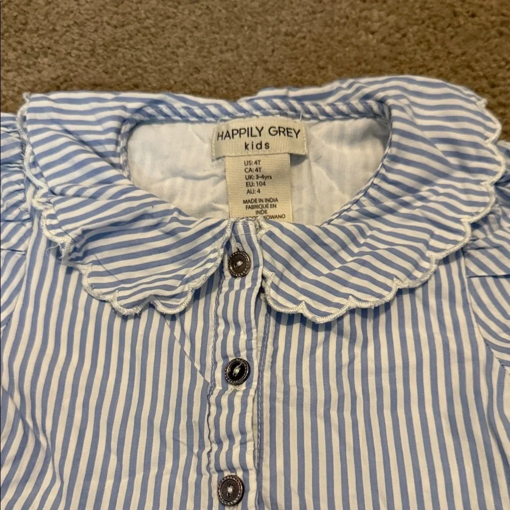 Blue Striped Girl’s Casual Dress